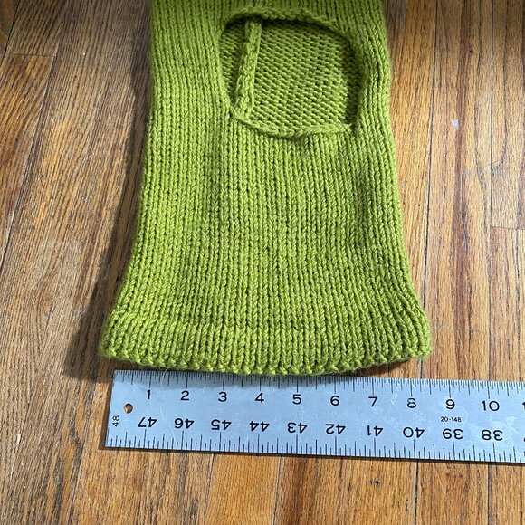 Handmade Knit Balaclava: Wool Blend Face Mask, Winter Warmer - Picture 3 of 7